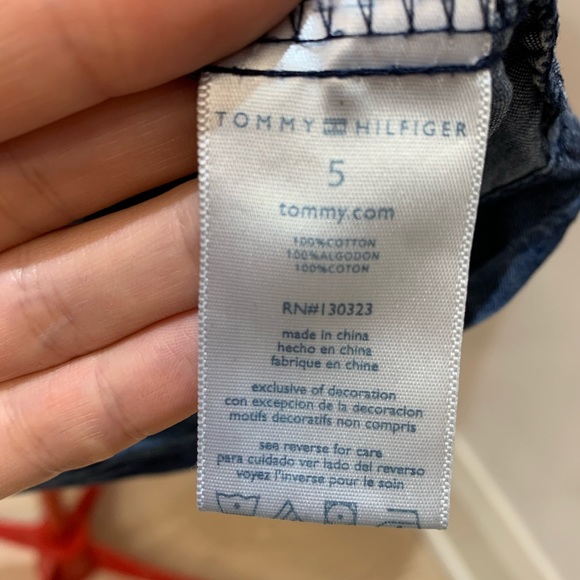 Tommy Hilfiger Denim Dress long sleeve red stitching (5 years) - Picture 10 of 12